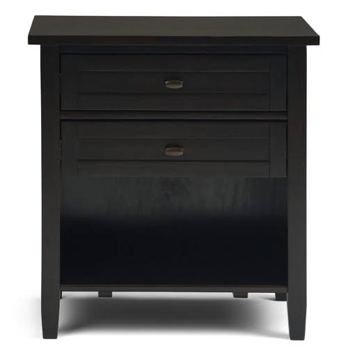 Dark Brown Solid Wood Bedside Table G221