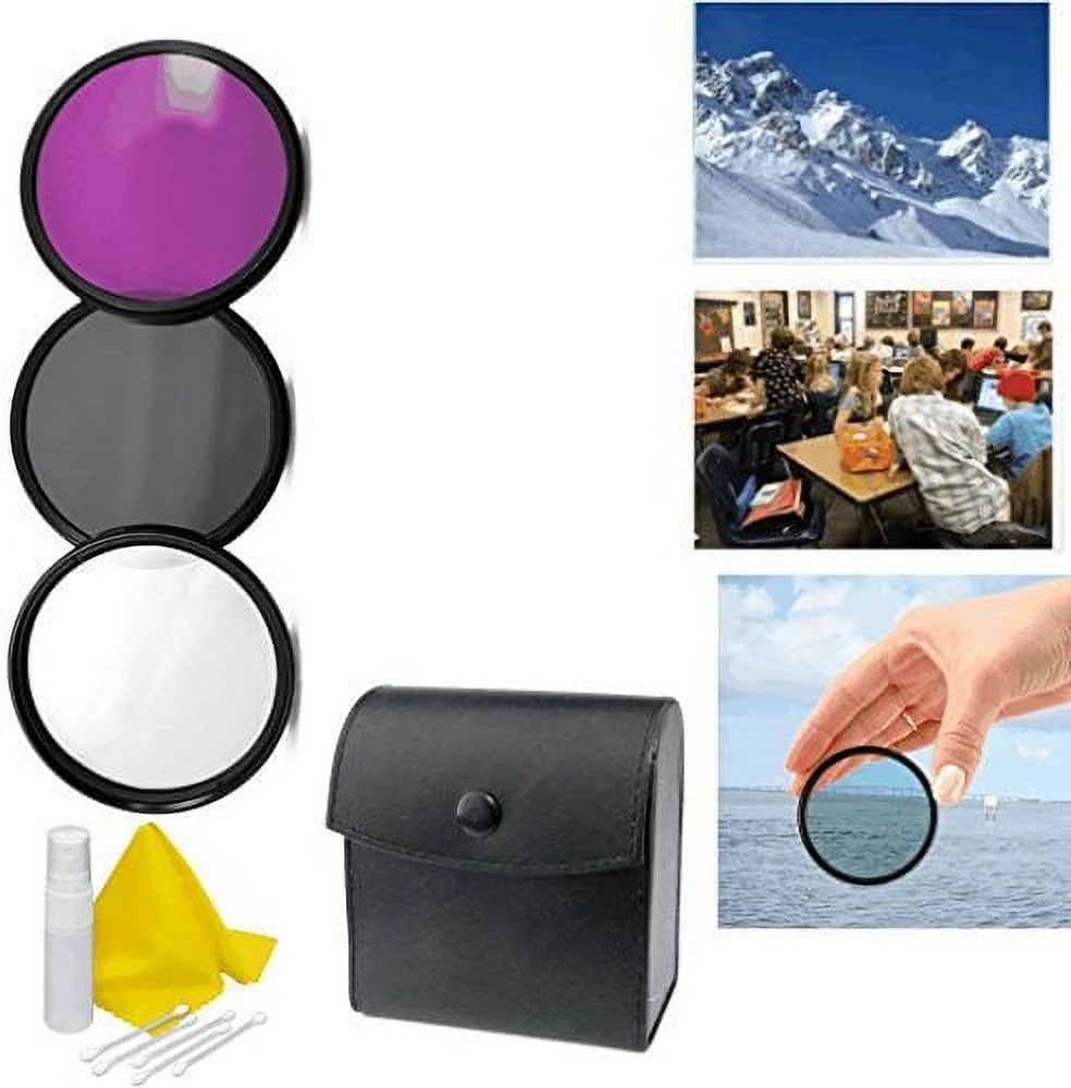 55mm 3-Piece Coated Filter Kit + Cleaning Kit I105040