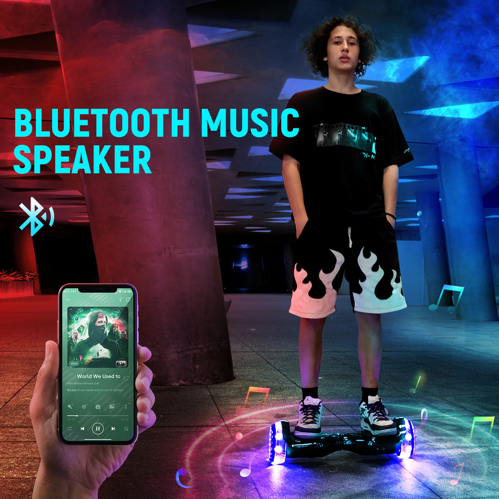Bluetooth Hoverboard with LED Lights, All Terrain 6.5 inch Two Wheels Electric Scooter K8237