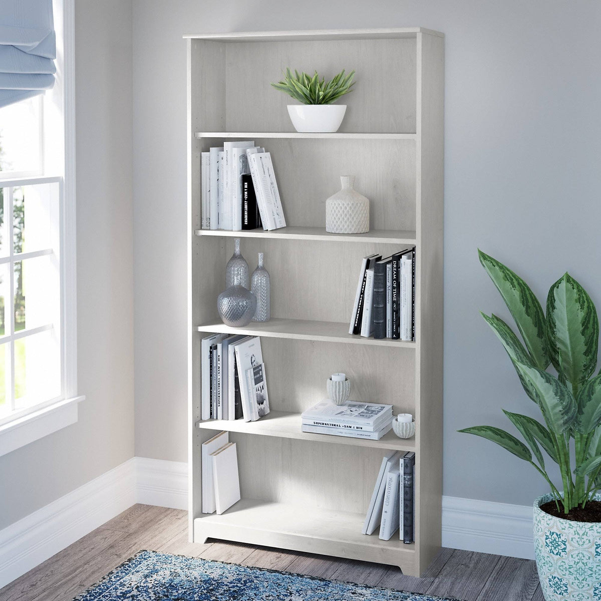 5 Shelf Bookcase in Modern Walnut T938