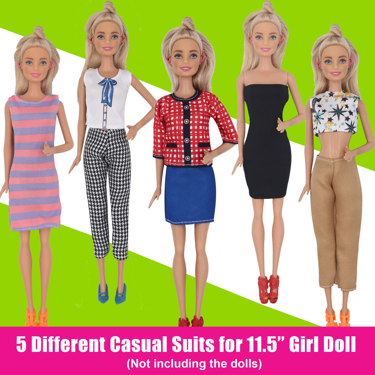 90Pcs Doll Clothes and Accessories for 11.5'' Girl Doll and 12'' Boy Doll Doctor Nurse Playset J60493
