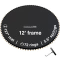 12' Round Trampoline Jumping Mat with 72 Rings I147