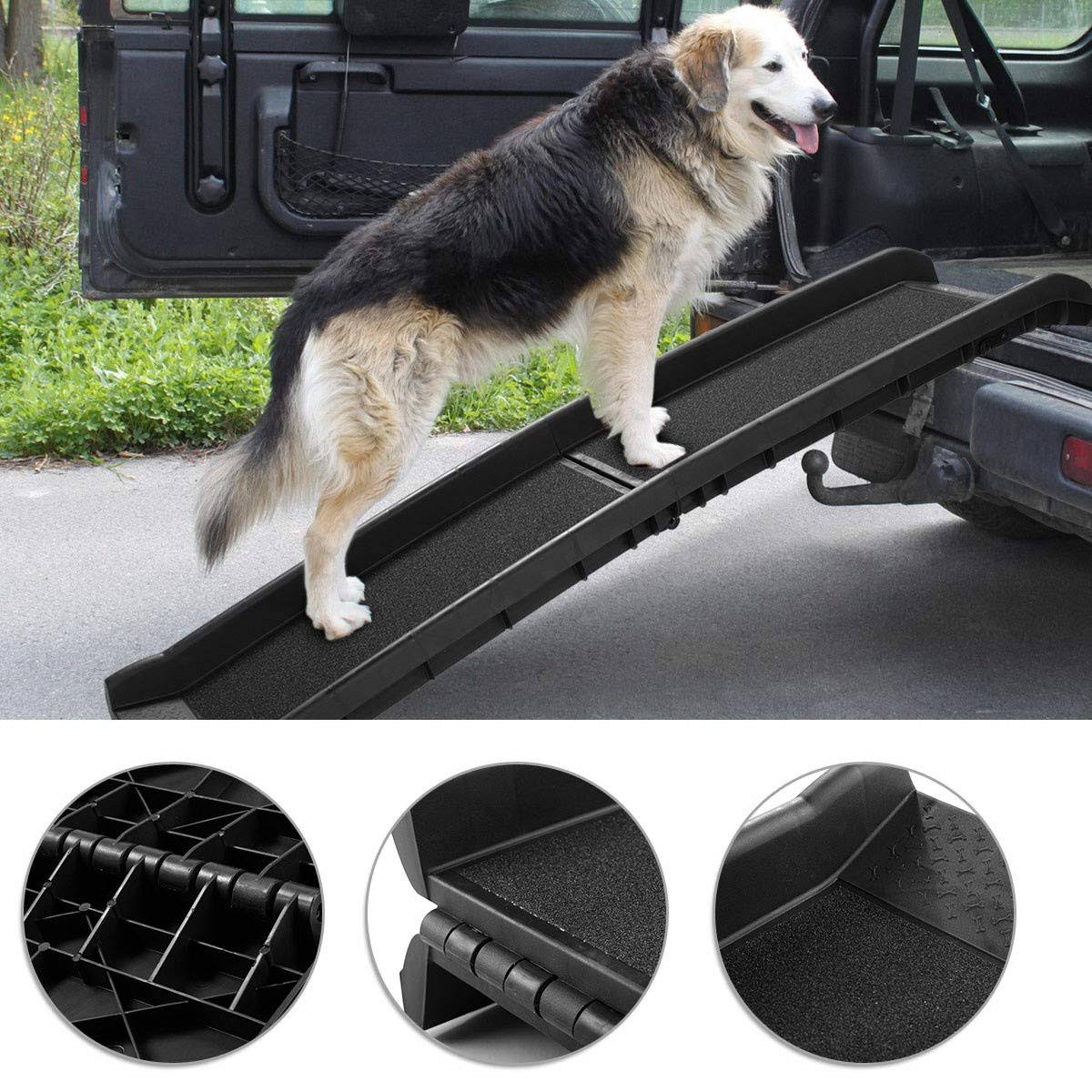 62x22 L Folding Pet Ramp Dog Ladder Portable Steps Stairs F46709