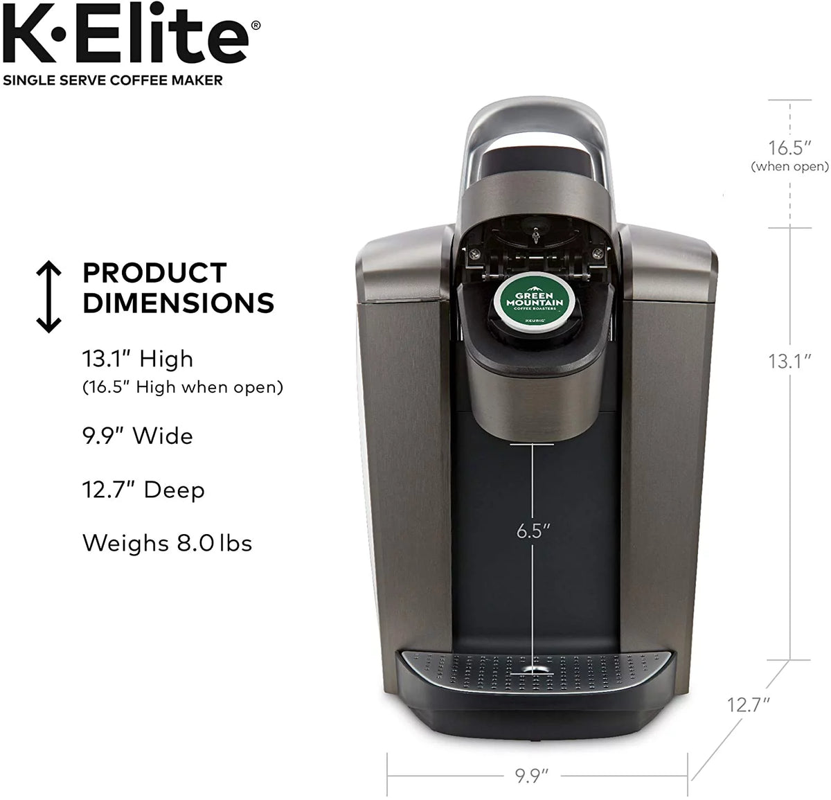 Single Serve K-Cup Pod Coffee Maker with Iced Coffee Capability B84859