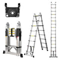 15.5 Ft Telescoping Aluminum Ladder with Non-Slip Feet H418