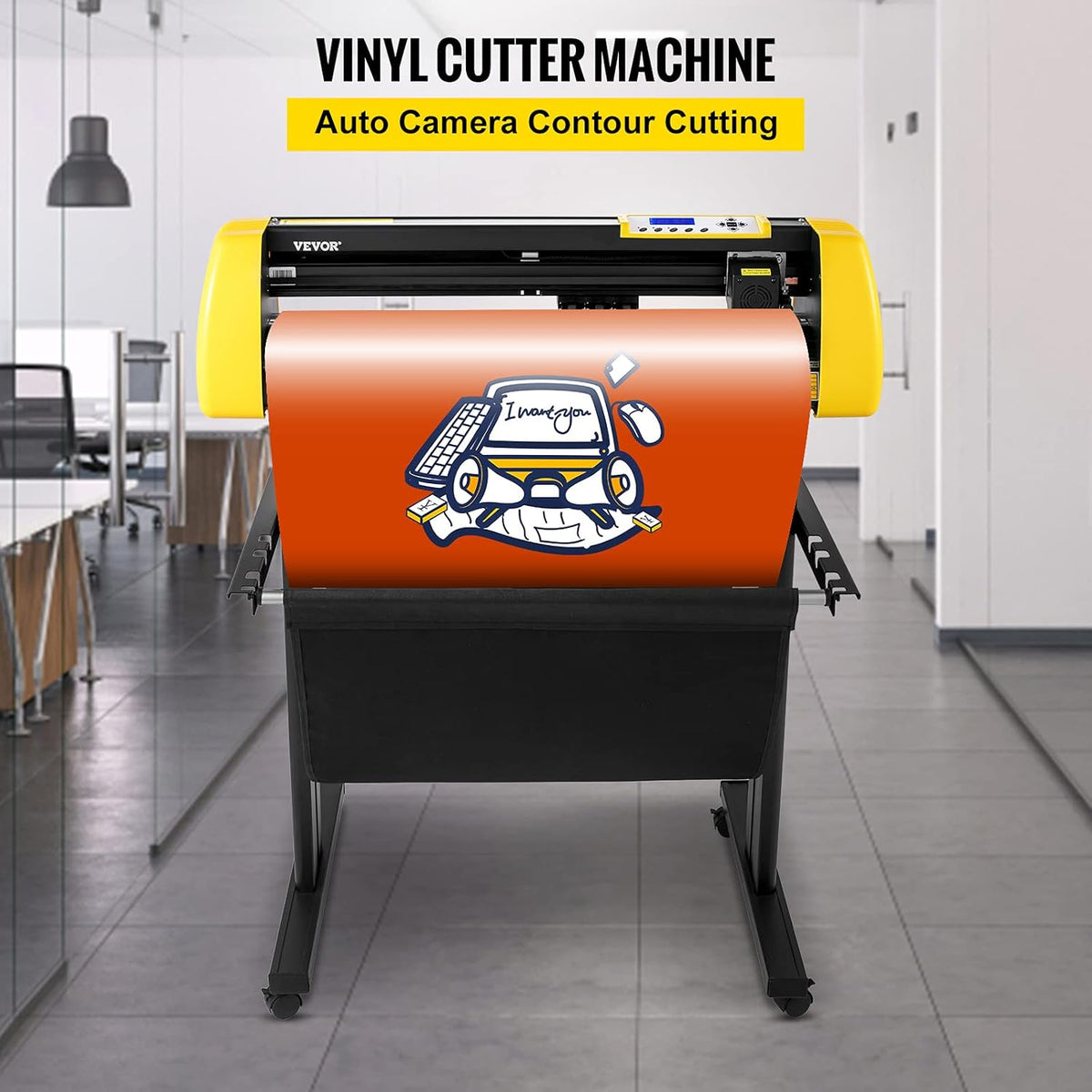 34 in 870 mm Vinyl Cutter Machine with Stand T368641