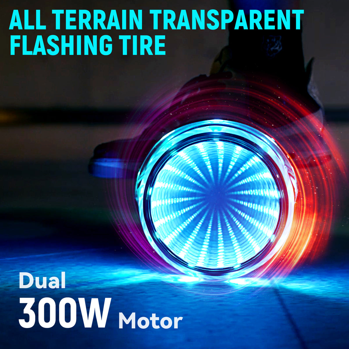 Bluetooth Hoverboard with LED Lights, All Terrain 6.5 inch Two Wheels Electric Scooter K8237