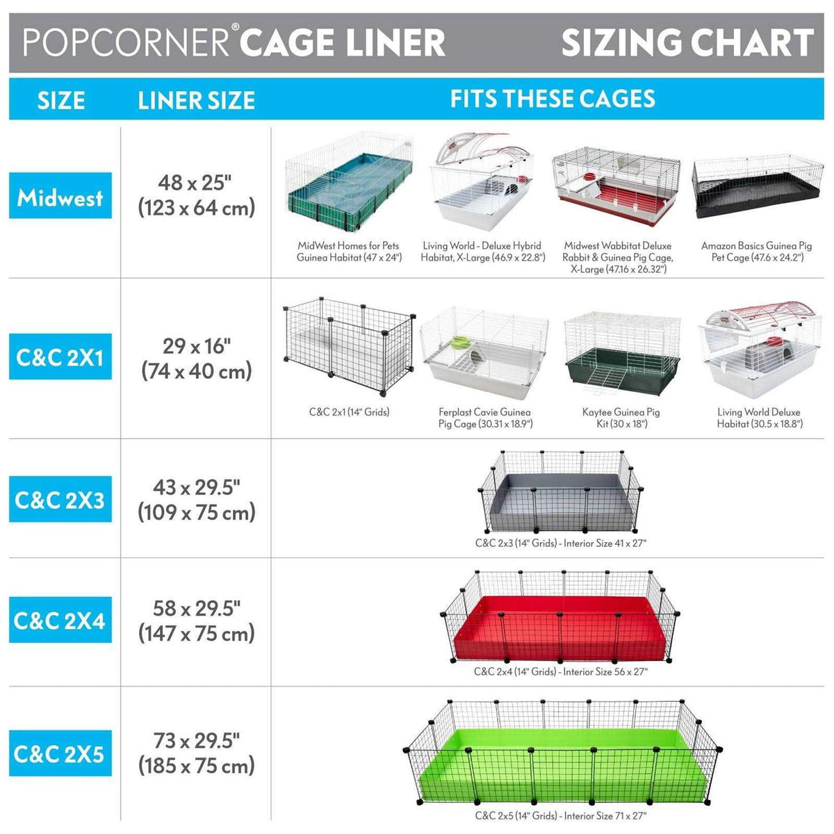 Washable Fleece Guinea Pig Cage Liners & Bedding F841416
