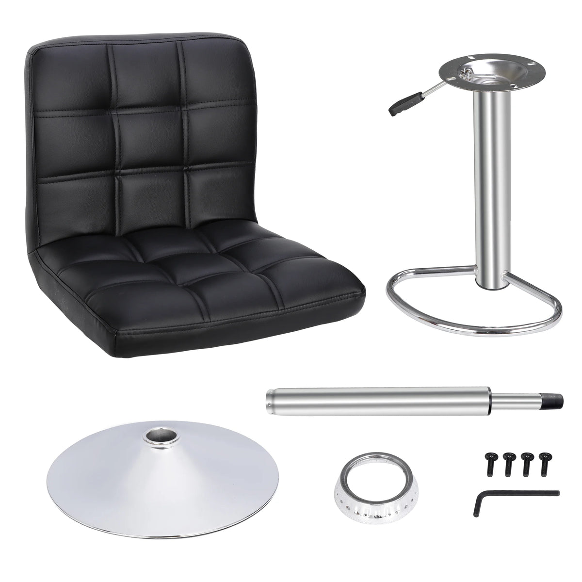 Set of 2 Height Adjustable Swivel Bar Stool V261
