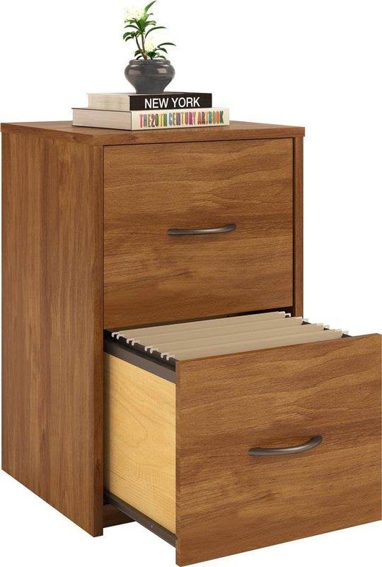 2 Drawer File Cabinet Black Oak J7195