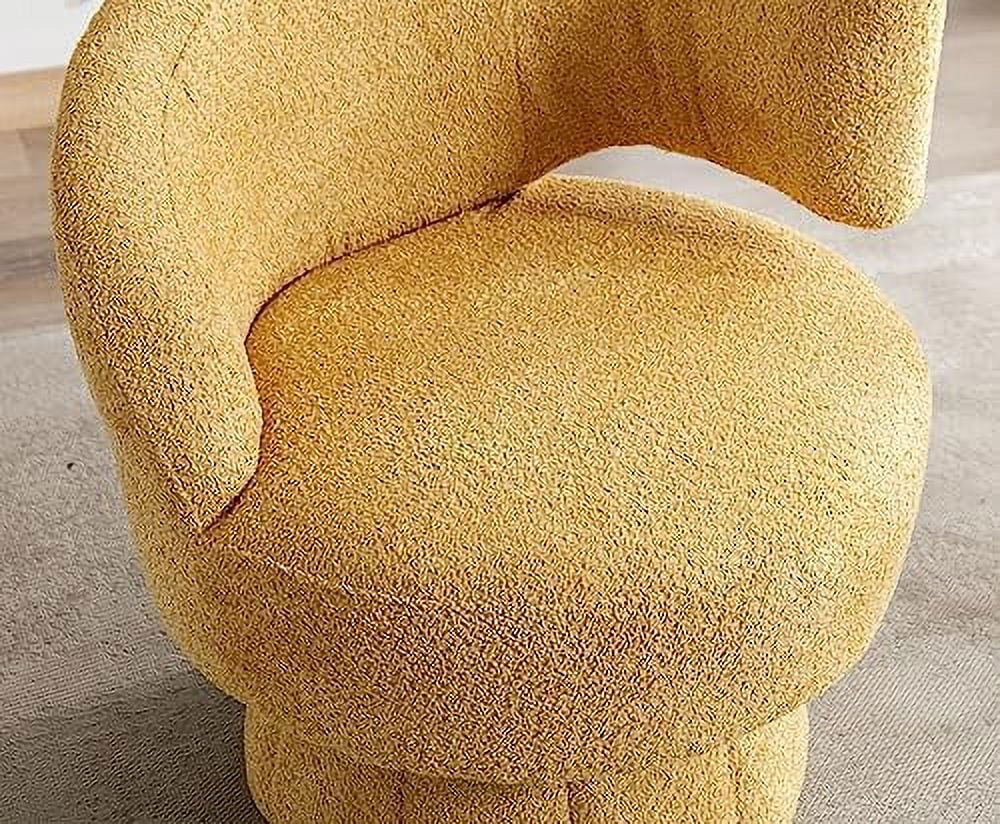 Velvet Swivel Barrel Chair with Gold Metal Base T275