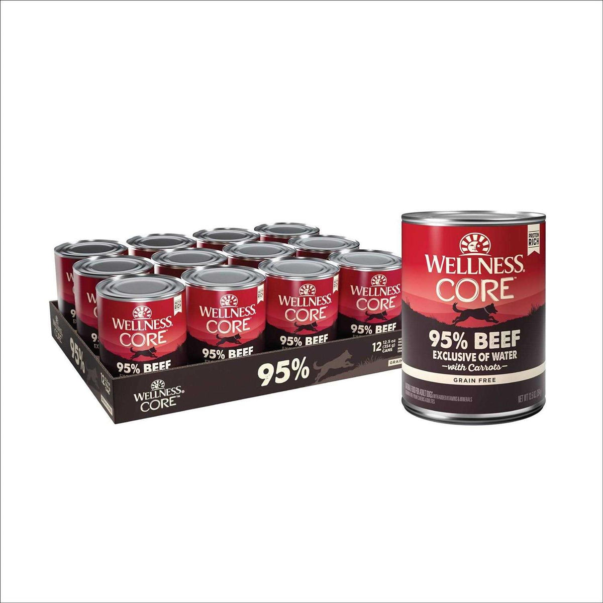 Grain Free Beef and Carrots Wet Canned Dog Food V760452
