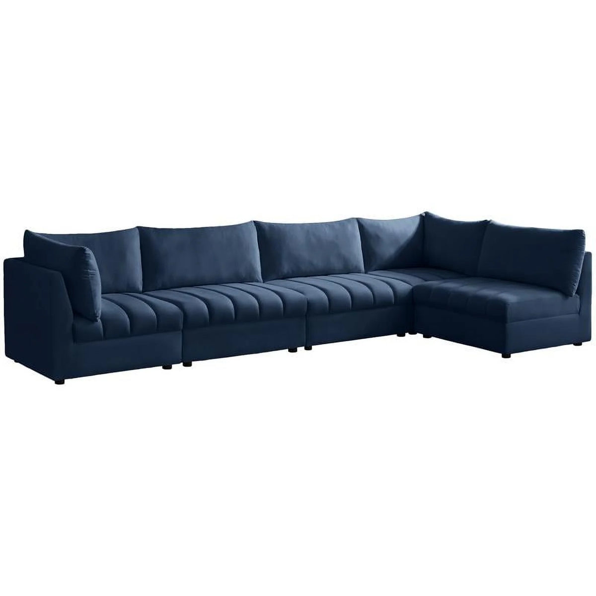 Navy Velvet Modular Sectional J4052