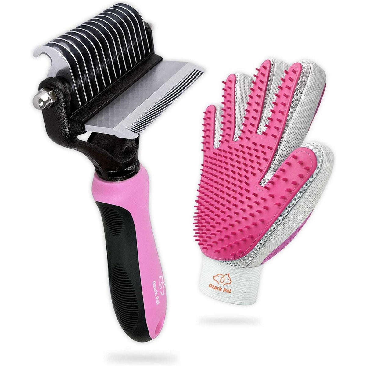 Dog and Cat Deshedding Brush and Shedding Glove Y30022