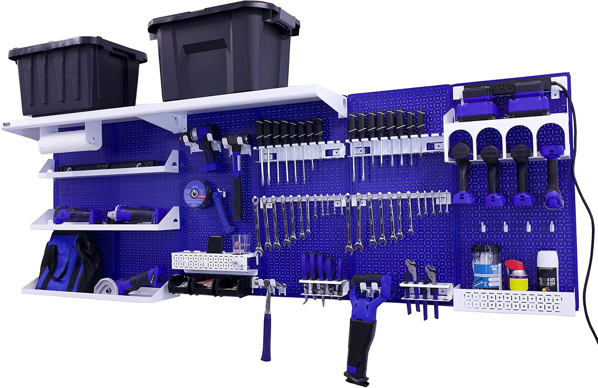 96" x 32" Metal Pegboard Wall Storage System B60329