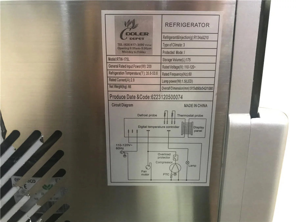 36" Showcase Refrigerator on Wheels W712360