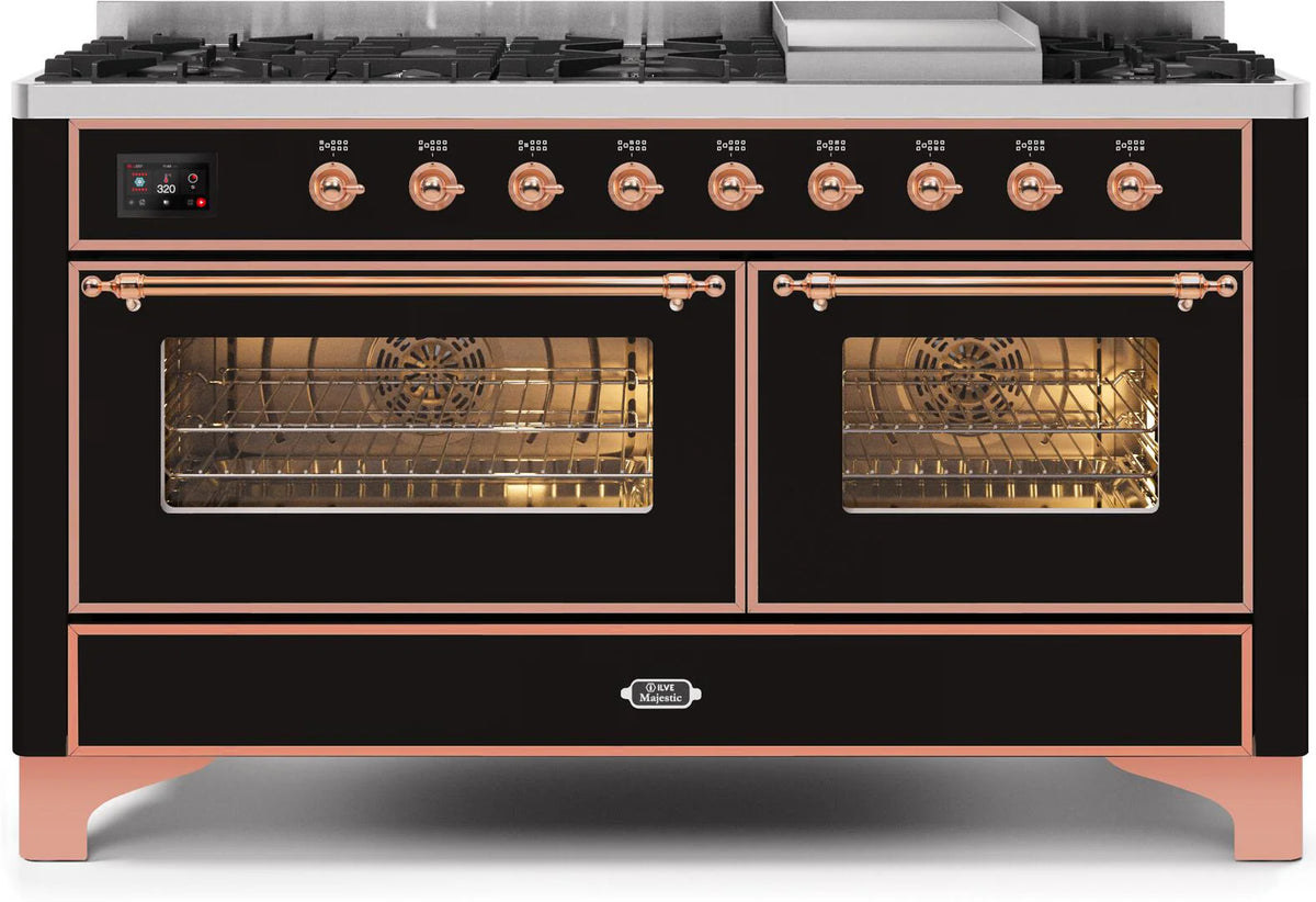 Glossy Black Dual Fuel Natural Gas Range T9012