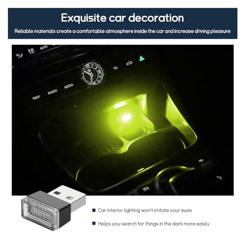 4 PCS USB LED Car Interior Atmosphere Lamp E523