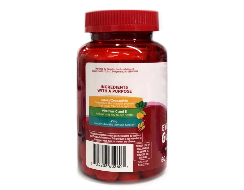 Eye Vitamin & Mineral Supplement Gummies with Lutein & Zeaxanthin, 60 Gummies, 4-Pack W862