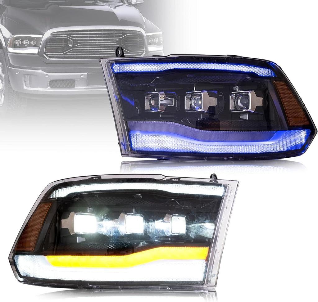 LED Dual Beam Projector Headlights with Dynamic DRL and Sequential Turn Signal O979617