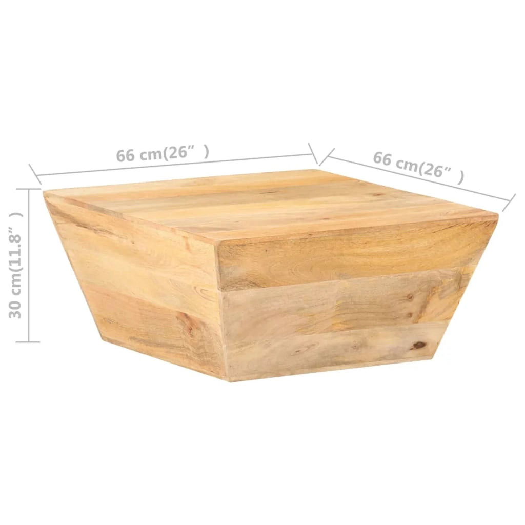 Wooden Coffee Table Mango Wood V-Shape Side Table H1558