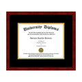 Black 14x22 Tall Diploma Frame with Double Matting G386