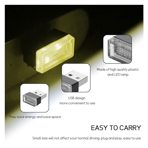 4 PCS USB LED Car Interior Atmosphere Lamp E523