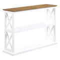 White Console Table with Shelves H434646