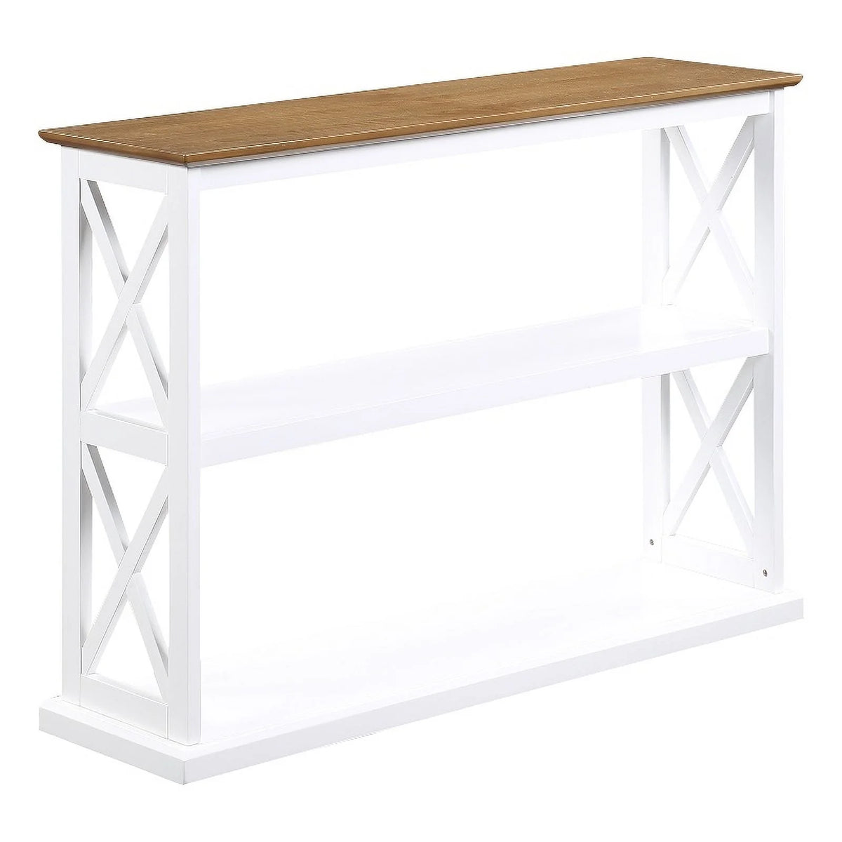 White Console Table with Shelves H434646