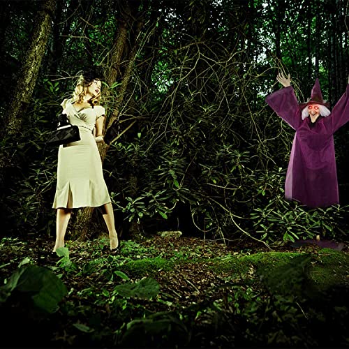 Halloween Outdoor Decoration 75" Life Size Hanging Animated Talking Witch C311043