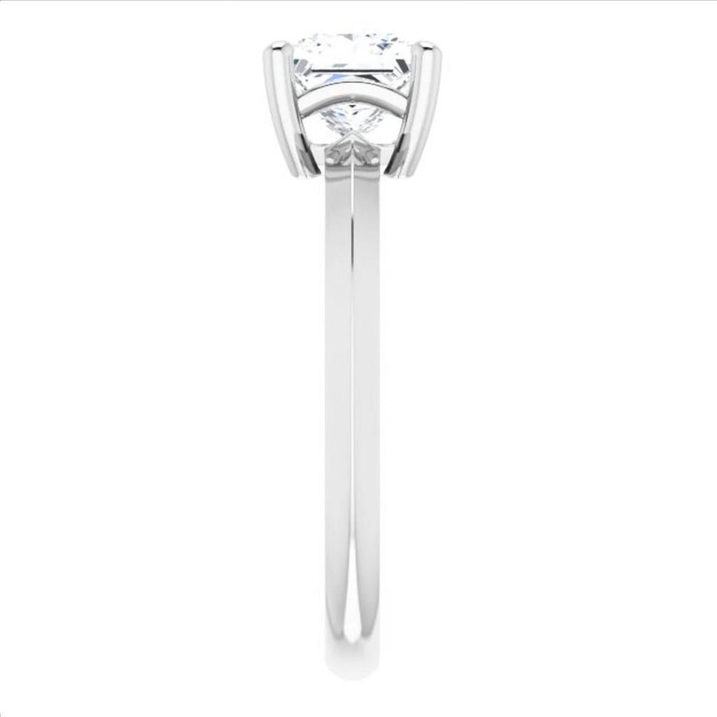 Moissanite Princess Cut Solitaire Ring R3627