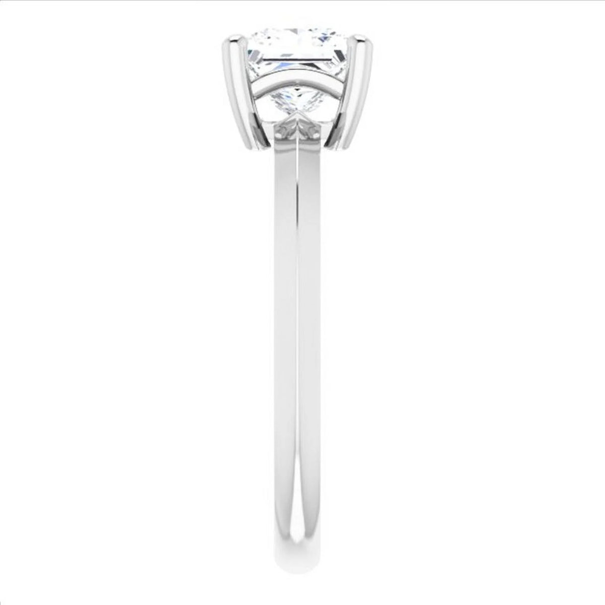 Moissanite Princess Cut Solitaire Ring R3627