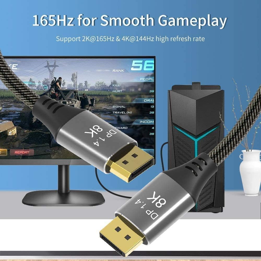 DisplayPort 1.4 Cable 8K 4K 33FT Copper Cord X673310