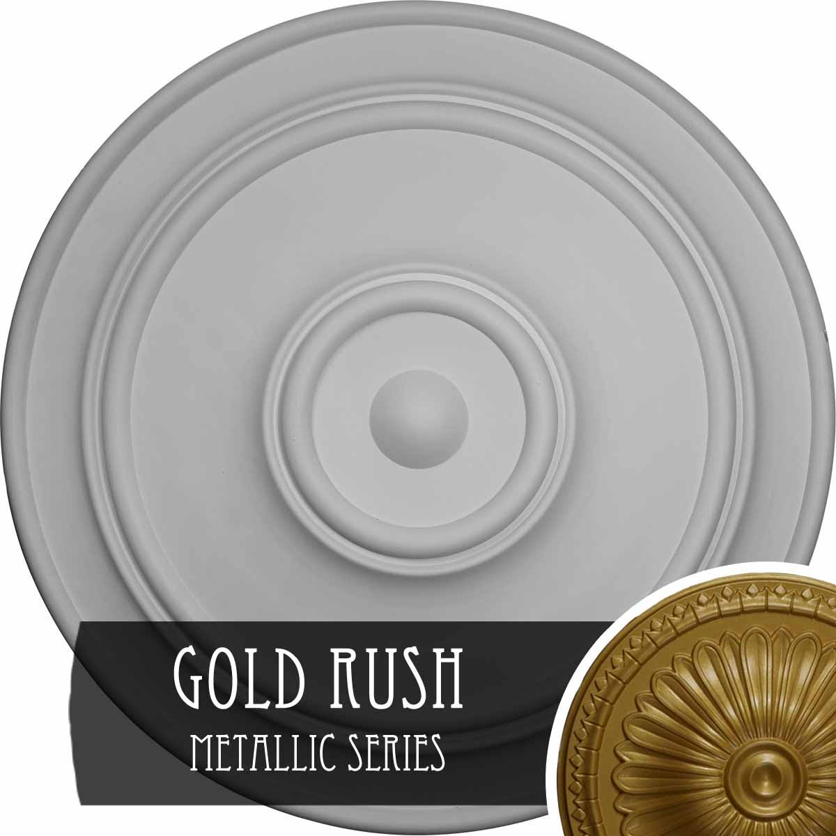 Large Classic Ceiling Medallion Hand-Painted Gold N668