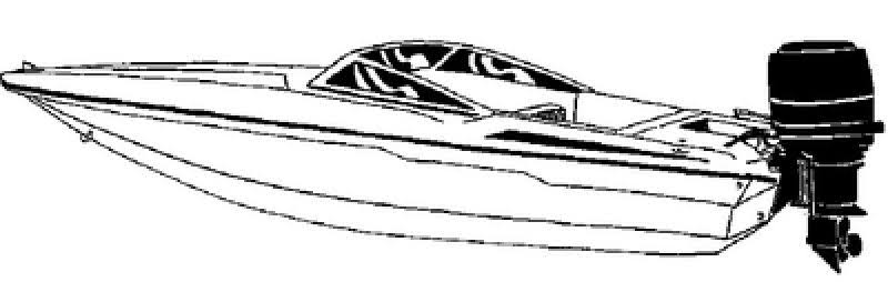 Boat Cover for Ski Boats with Low Profile Windshield O5069