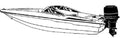 Boat Cover for Ski Boats with Low Profile Windshield O5069