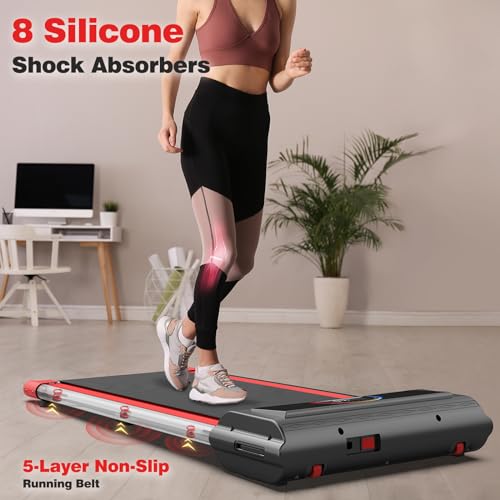 2 in 1 Walking Pad Treadmill with Remote Control 265LB Capacity Z907317