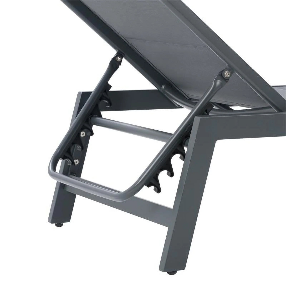 Gray Polyester Mesh Reclining Lounger U8110