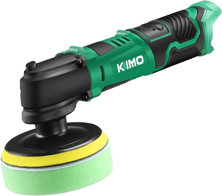 12V 3" Cordless Car Buffer Polisher Kit with 2.0Ah Battery and 4 Polishing Pads B250