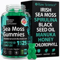 Sea Moss Gummies with Black Seed Oil, Manuka Honey, Fenugreek, Chlorophyll, Burdock Root, Bladderwrack - 60 Gummies M92499