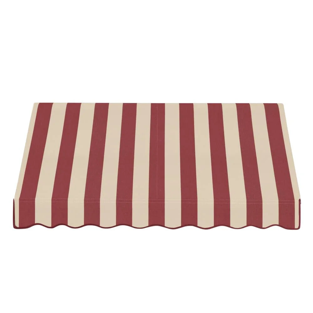 Burgundy/Tan Stripe Acrylic Fixed Awning A46292
