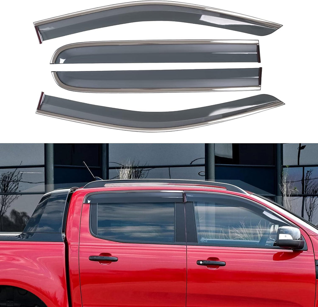 Window Rain Guards for Ford Ranger SuperCrew, Pack of 2 E7610