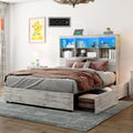 Queen Size Wooden Storage Bed Frame with 4 Drawers D253