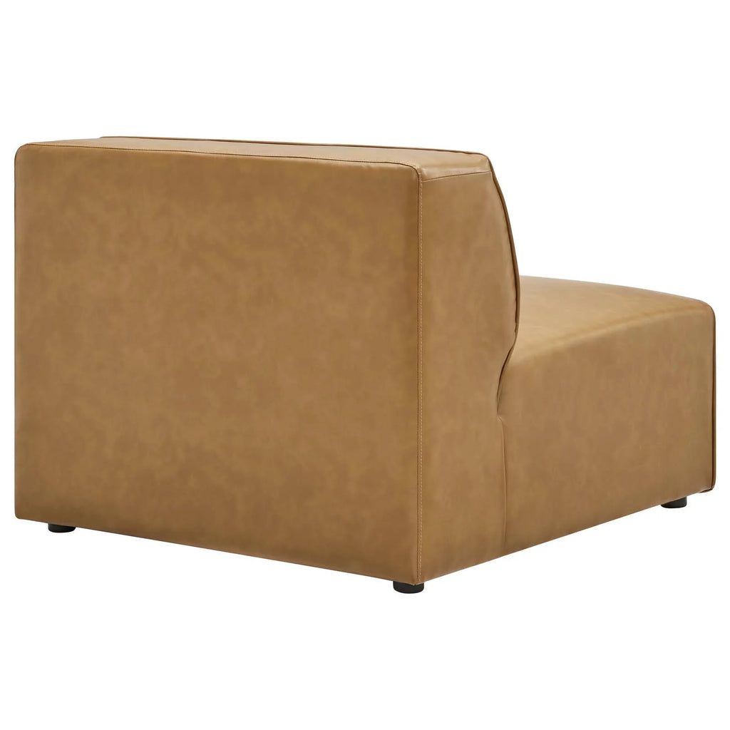 Tan Vegan Leather 7-Piece Sectional Sofa N324032