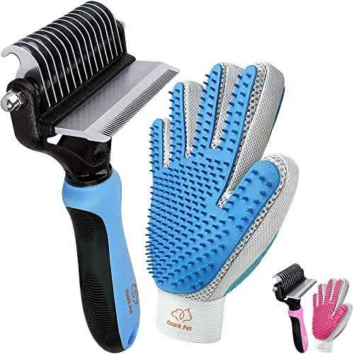Dog and Cat Deshedding Brush and Shedding Glove Y30022