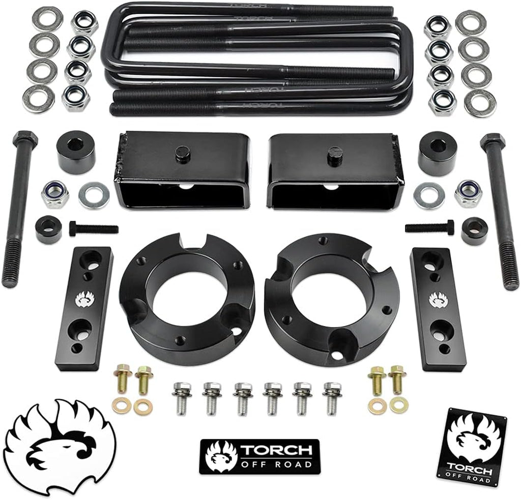 TORCH 3 Full Lift Kit for Toyota Tacoma 4X4 4WD TRD SR5 w Differential Drop and Sway Bar Relocation Kit - 6 Lug Models ONLY H63304