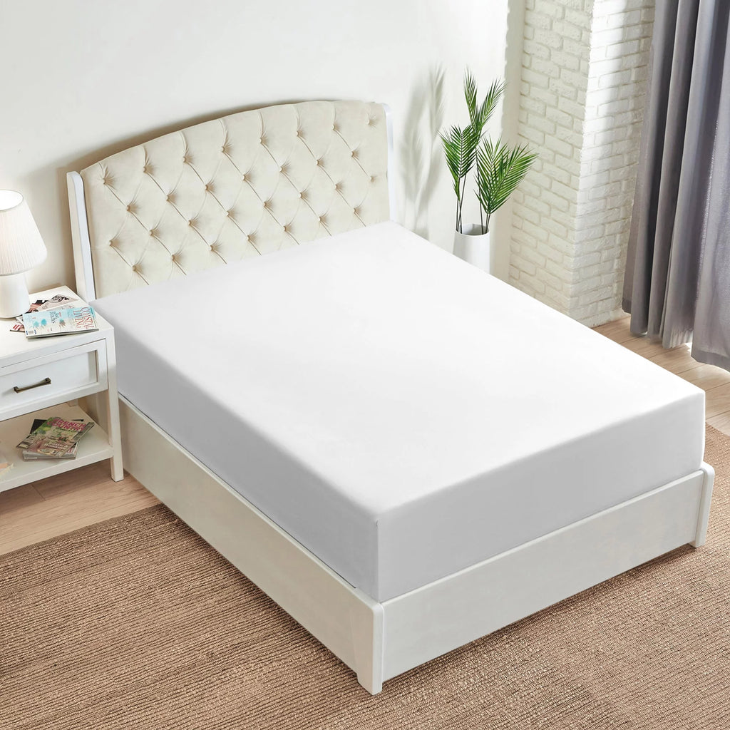 Queen Extra Deep Pocket White Fitted Sheet H466367