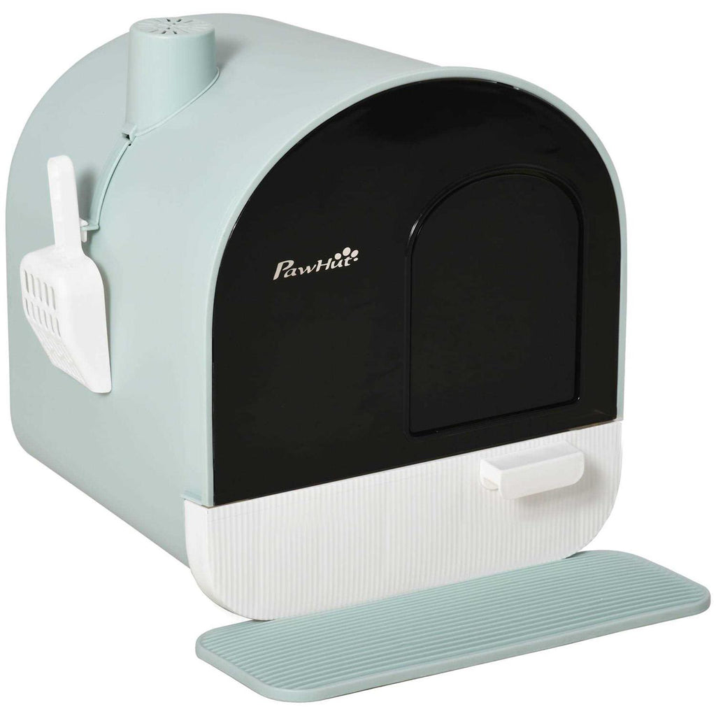 Cat Litter Box with Lid Covered Litter Box with Tray L265