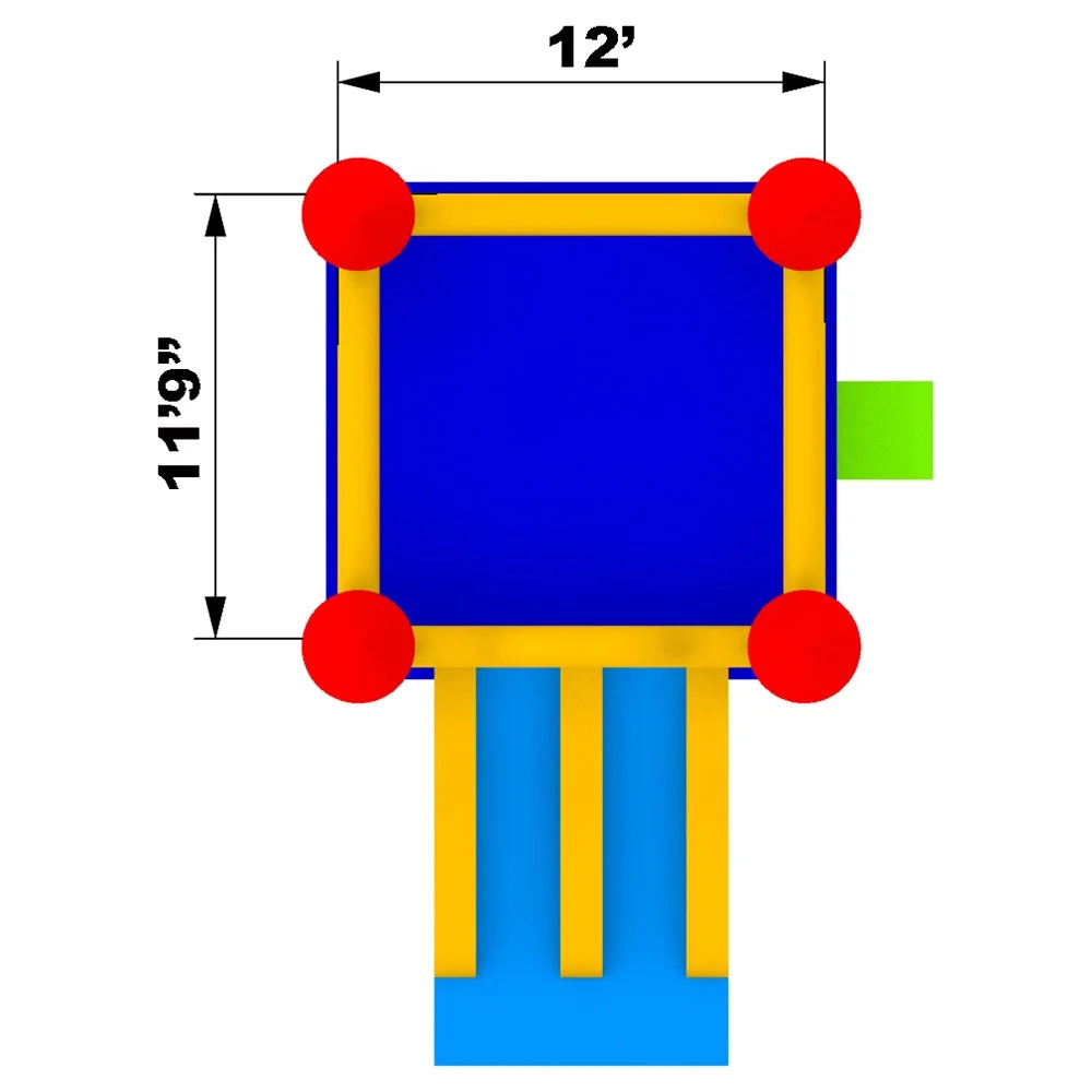 Mega Double Slide Castle Bounce House PVC with Blower A307