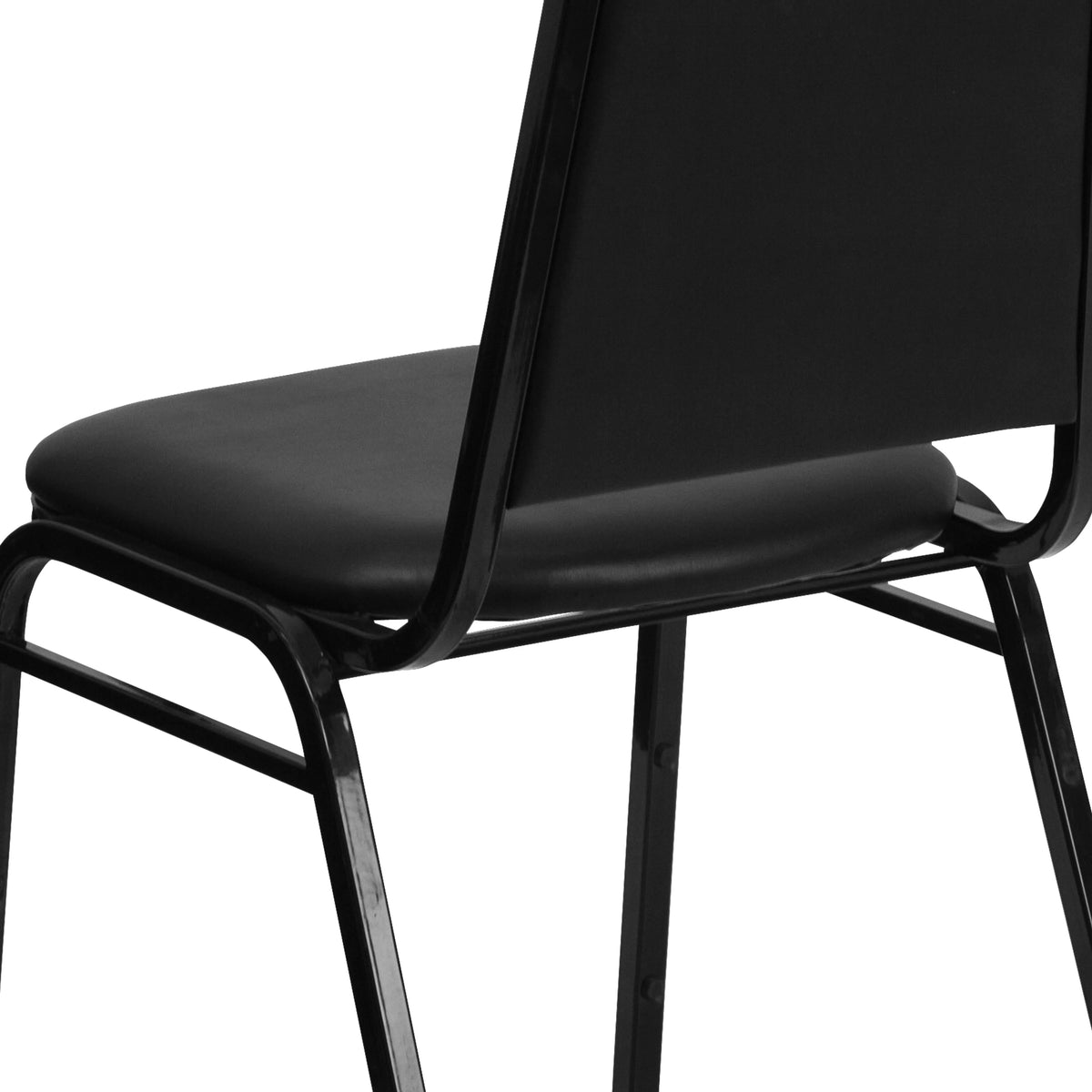 4 Pack Black Vinyl Stacking Banquet Chair Y885538